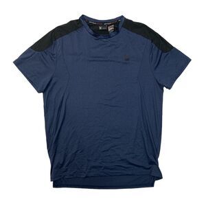 Spyder T Shirt Mens L Large Storm Black Active Short Sleeve Moisture Wick Train